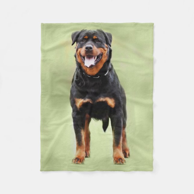 Rottweiler  - Metzgerhund Digital Art Fleece Blanket (Front)