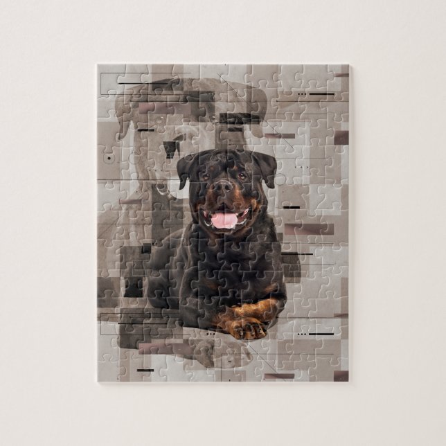 Rottweiler  - Metzgerhund Digital Art Jigsaw Puzzle (Vertical)