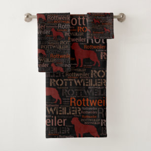 Rottweiler  - Metzgerhund Pattern Bath Towel Set
