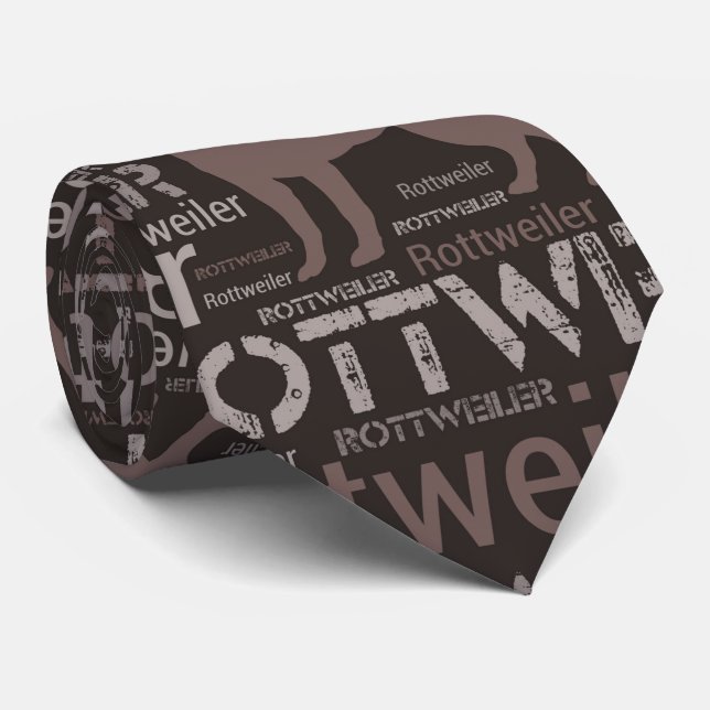 Rottweiler  - Metzgerhund Pattern Tie (Rolled)