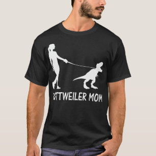 Rottweiler Mom Rottie Mama Dog Rott Dinosaur Women T-Shirt