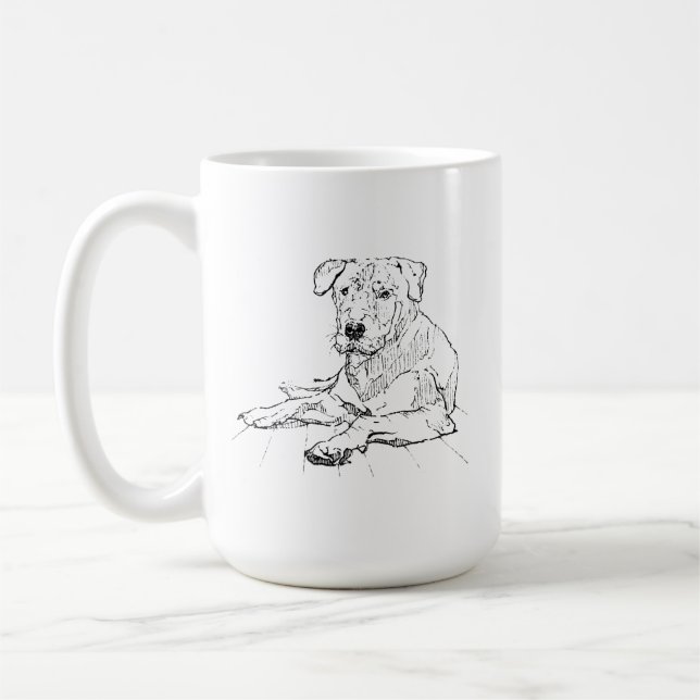 Rottweiler Mug – Minimalist Coffee Mug (Left)