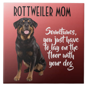 Rottweiler Mum Ceramic Tile