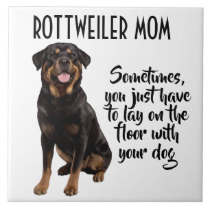 Rottweiler Mum Ceramic Tile