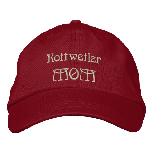 Rottweiler Mum Gifts Embroidered Hat (Front)