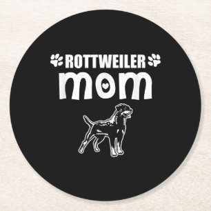 Rottweiler Mum I Dog Mum Owner Gift Round Paper Coaster