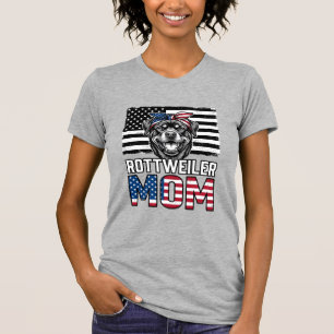 Rottweiler Mum Patriotic Vintage Dog Shirt Design_