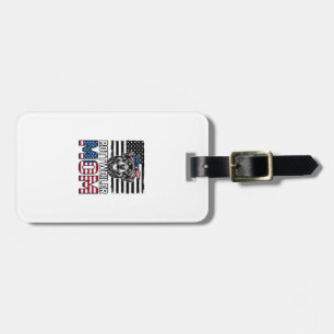 Rottweiler Mum Patriotic Vintage Dog Shirt Design_ Luggage Tag