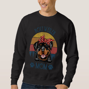 Rottweiler Mum Retro Vintage Rottweiler Mama Dog Sweatshirt