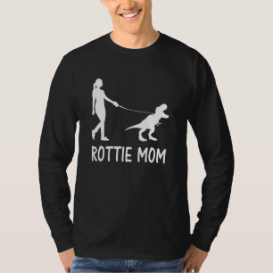Rottweiler Mum Rottie Mama Dog Rott Dinosaur Women T-Shirt