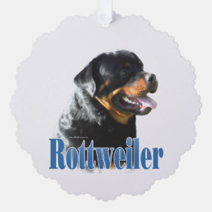 Rottweiler Name Tree Decoration Card