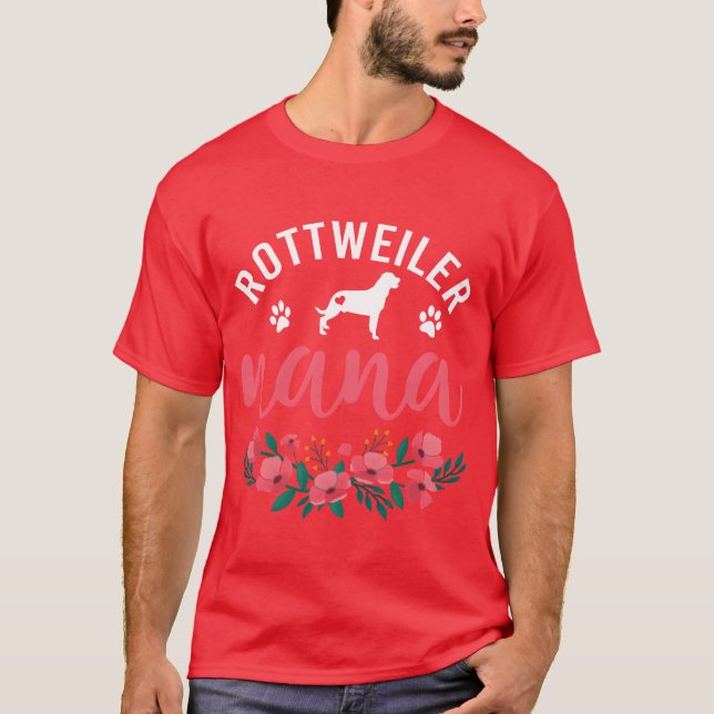 Rottweiler Nana Dog Wos Grandma Dog gift girl T-Shirt (Front)