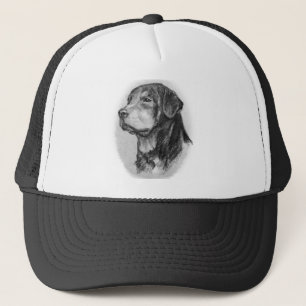 Rottweiler original art by LN Pettey Trucker Hat