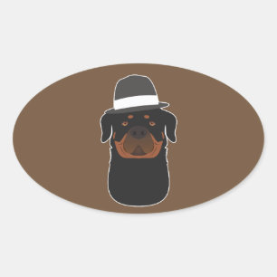 Rottweiler Oval Sticker