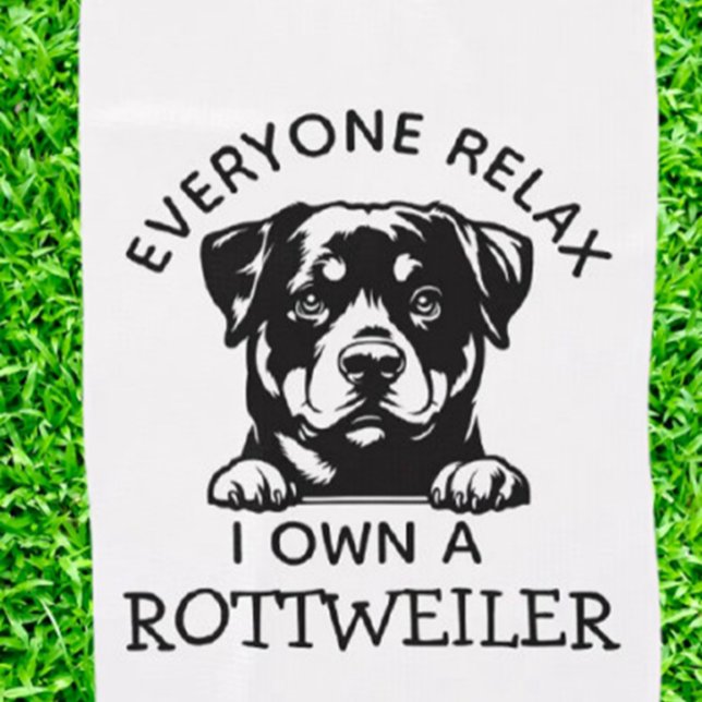 Rottweiler OWNER Golf Towel (Show your love for your Rottweiler with this premium golf towel, perfect for proud owners.)