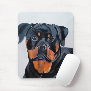 Rottweiler Painting by Alfred Fox Mouse Mat