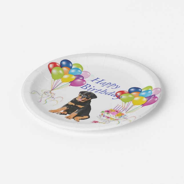 Rottweiler Paper Plate (Angled)