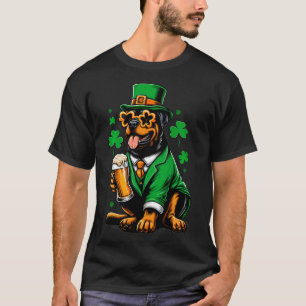 Rottweiler Patricks Day Outfit For Lover Dog  T-Shirt