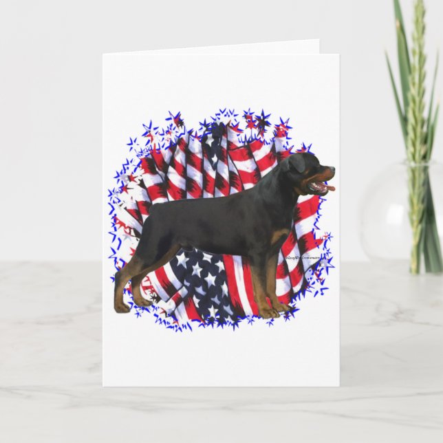 Rottweiler Patriot Card (Front)