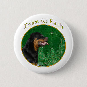 Rottweiler Peace 6 Cm Round Badge