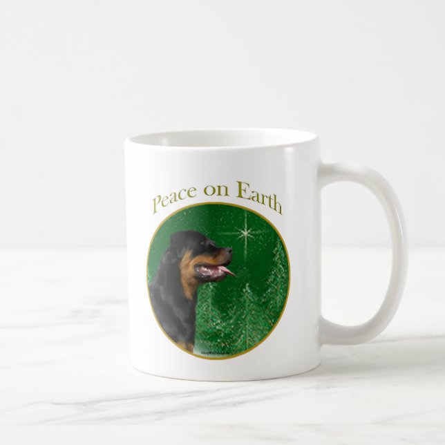 Rottweiler Peace Coffee Mug (Right)