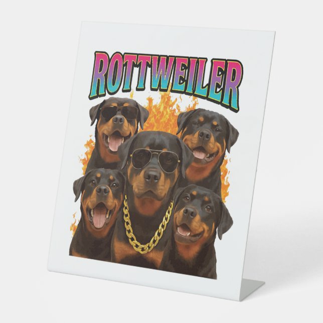 Rottweiler  pedestal sign (Front)
