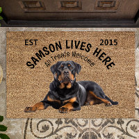 Rottweiler Personalised Dog Lover Doormat