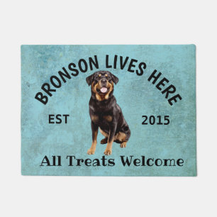 Rottweiler Personalised Dog Lover Welcome Doormat