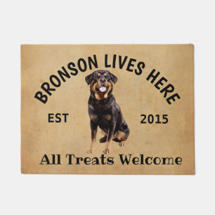 Rottweiler Personalised Dog Lover Welcome Doormat