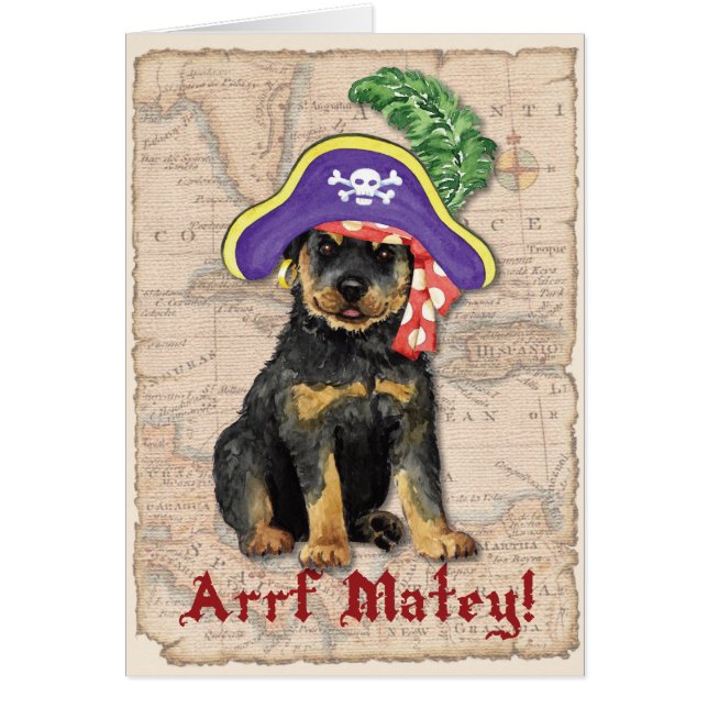 Rottweiler Pirate Card (Front)