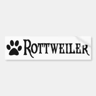 Rottweiler (pirate style w/ pawprint) bumper sticker