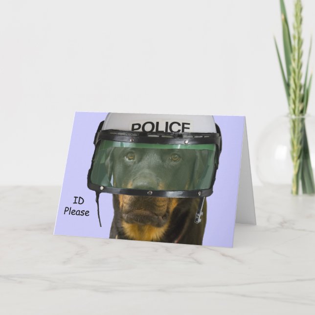 Rottweiler Police Card by Focus for a Cause (Front)