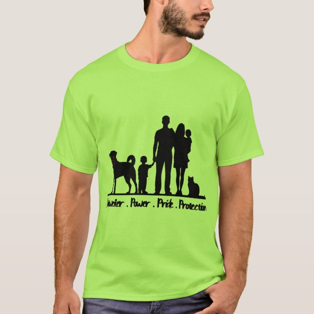 Rottweiler - Power - Pride - Protection  T-Shirt (Front)