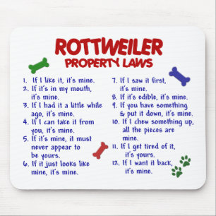 ROTTWEILER Property Laws 2 Mouse Mat