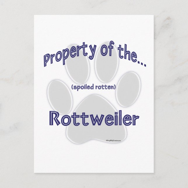 Rottweiler Property Postcard (Front)
