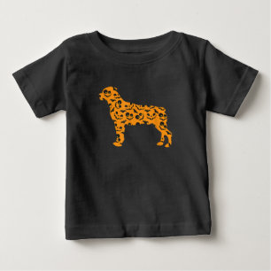 Rottweiler Pumpkin BatShaped Funny Scary Halloween Baby T-Shirt