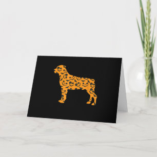 Rottweiler Pumpkin BatShaped Funny Scary Halloween Holiday Card