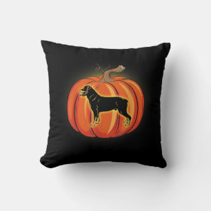 Rottweiler Pumpkin Halloween Costume Dog Lover Cushion