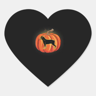 Rottweiler Pumpkin Halloween Costume Dog Lover Heart Sticker