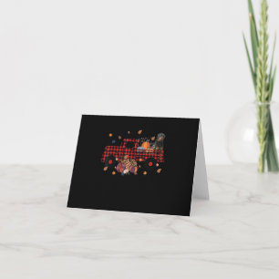 Rottweiler Pumpkin Truck Thanksgiving Halloween Thank You Card