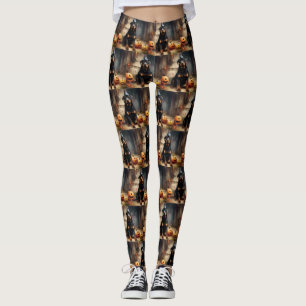 Rottweiler Pumpkins Halloween Scary  Leggings