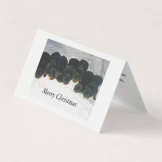 Rottweiler puppies Christmas card