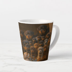 Rottweiler Puppies Latte Mug