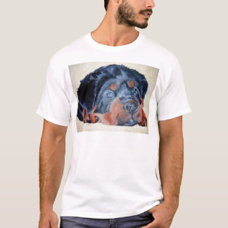 Rottweiler Puppy Artistic Pet Portrait T-Shirt