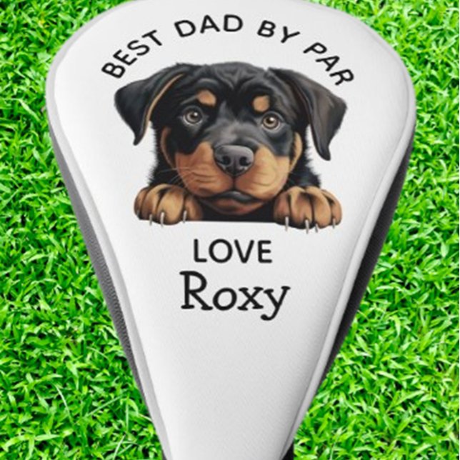   Rottweiler Puppy Customize  Golf Head Cover (Protect your clubs with a personalized Rottweiler puppy golf head cover.  )