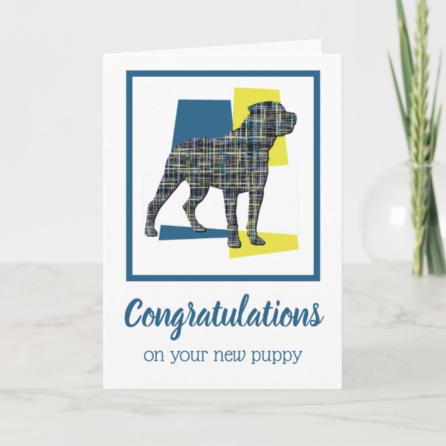 Rottweiler Puppy Dog Congratulations Greeting Card (Front)