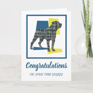 Rottweiler Puppy Dog Congratulations Greeting Card