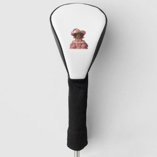 Rottweiler Puppy Dressed as a Pink Witch – Cute Ha Golf Head Cover