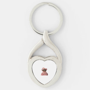 Rottweiler Puppy Dressed as a Pink Witch – Cute Ha Key Ring