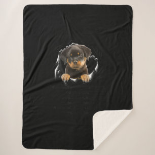 Rottweiler Puppy If I Could Give You Any Funny Gif Sherpa Blanket
